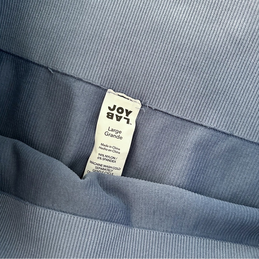 JoyLab Dusty Blue Ribbed High Rise Leggings - Picture 7 of 8